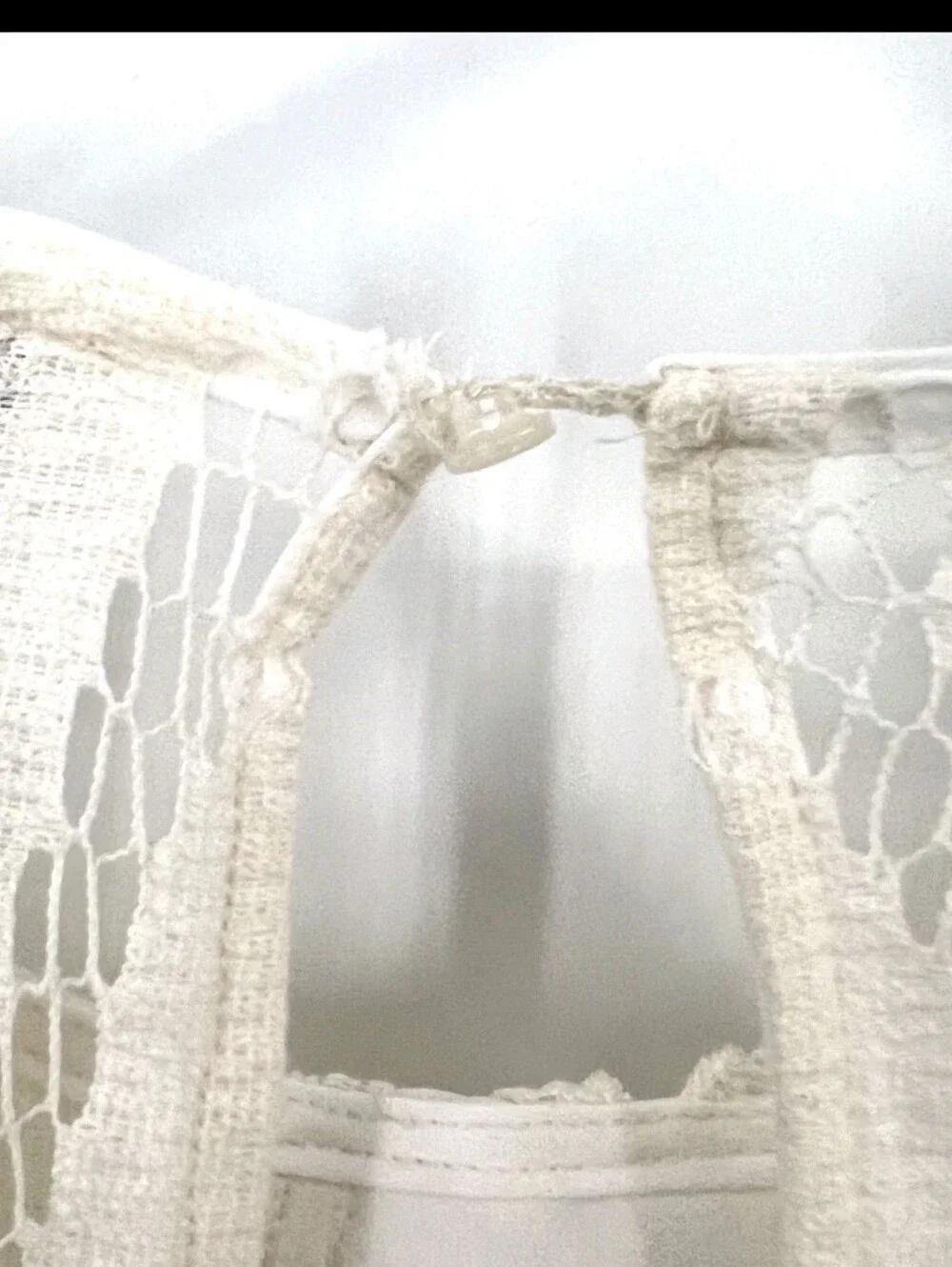 IRO Esperia Lace Top 3/4 Sleeve Cotton French Made in Portugal size 36 sz Small